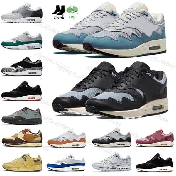 2026 free delivery designer shoes 1 87 men women patta waves black monarch baroque brown saturn gold wheat treeline mens running sneakers sports trainers 36-45 L11