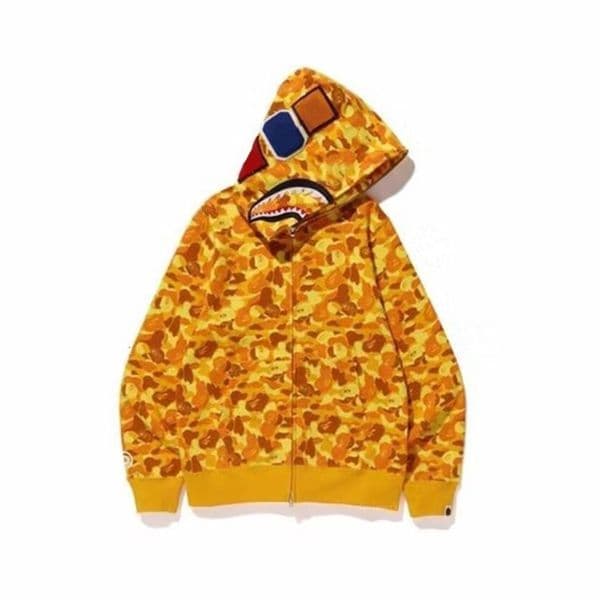 Baps Hoodie Camoflage Designer Bathing App Hoodies Men Women Shark Print Long Sleeve Zip Up Skateboard Casual Streetwear Fashion Clothing Bapi Sport Pullover 653