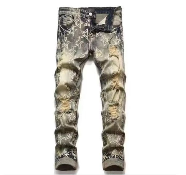 Designer Skinny Jeans Fashion Distressed Ripped Biker Black Blue Jean Slim Fit Motorcyc Stretch Denims Joggers jeans clothing