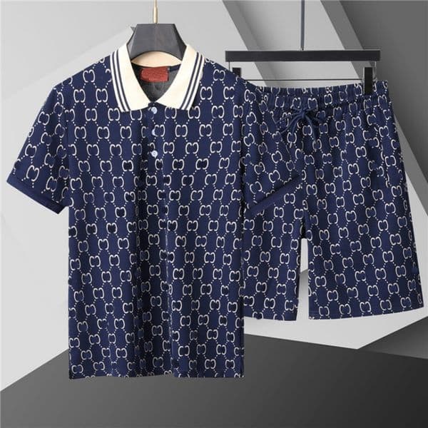 2026 Summer Men's Polo Casual Set Fashion Printed 2-piece Designer Set Men's Cotton Polo Shirt Running and Jogging Sports Set Jogging Set Various Letter Sets 236