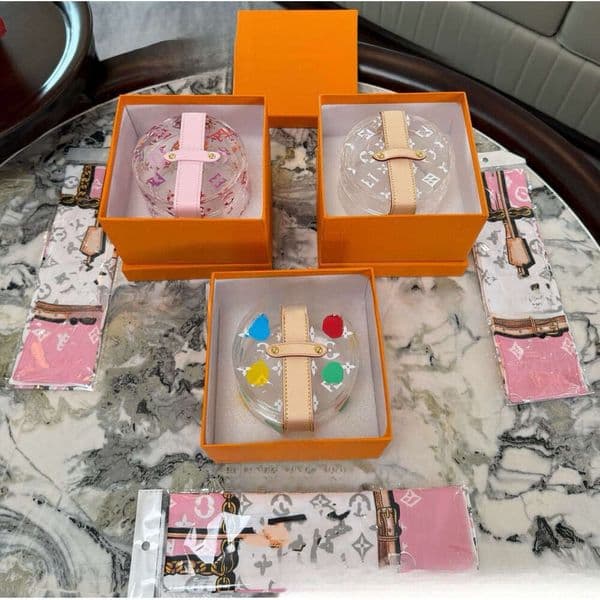 Acrylic Storage With Handle And Ribbon, Jewelry Box For Dressing Table Display B5