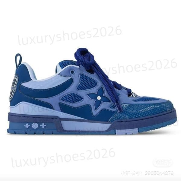 2026 Designer Skate Mens Shoes Luxury Casual Sneakers Rubber Trainers Platform Sneaker Multicolor Lace-up Skate Shoes 1854 Running Shoe Black White L60