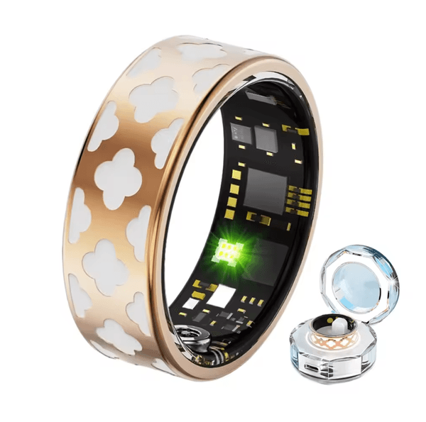 Enamel Color Craftsmanship Smart Ring 5ATM Waterproof Heart Rate Blood Oxygen Sleep Monitoring Health Fitness Rings Women Gift