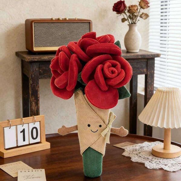 2026 New Collection Heart-shaped Rabbit Toy, Birthday Cake, Heart Dragon Rose Plush Valentine's Day Gift. 26Y0212