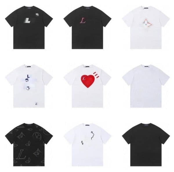 Designer T Shirts Spring Summer Cotton Tops Crew Neck Short Sleeve T Shirts Letter Print Casual Loose Versatile Tops