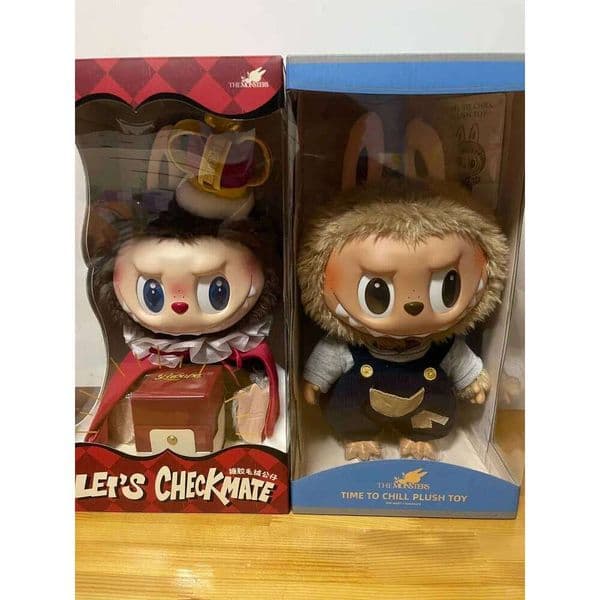 Popo mart's Original 37CM Big Kid LabubuV1 Time To Chill Is A Cute and Fun Surprise Birthday Gift for You Who Love Collecting