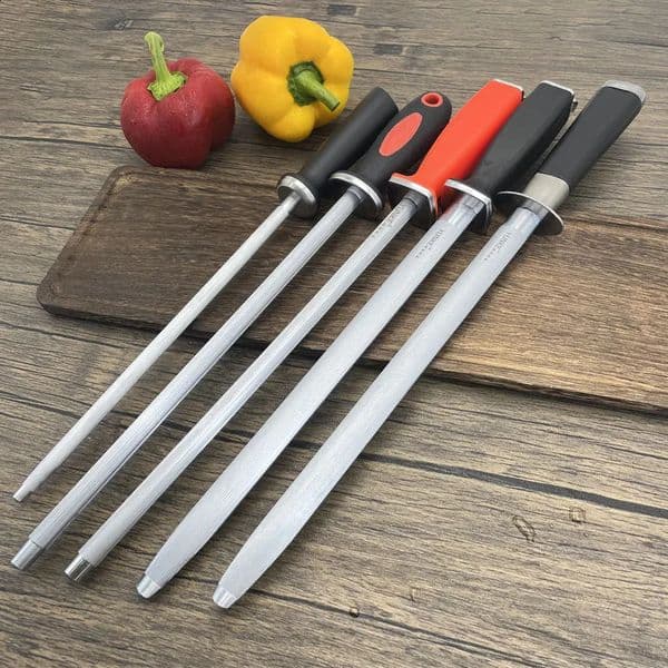 Diamond Steel Stick Rod Knife Sharpener Honing Steel Knife Sharpening Rod Professional Carbon Steel Sharpening Stone For Kitchen 260202