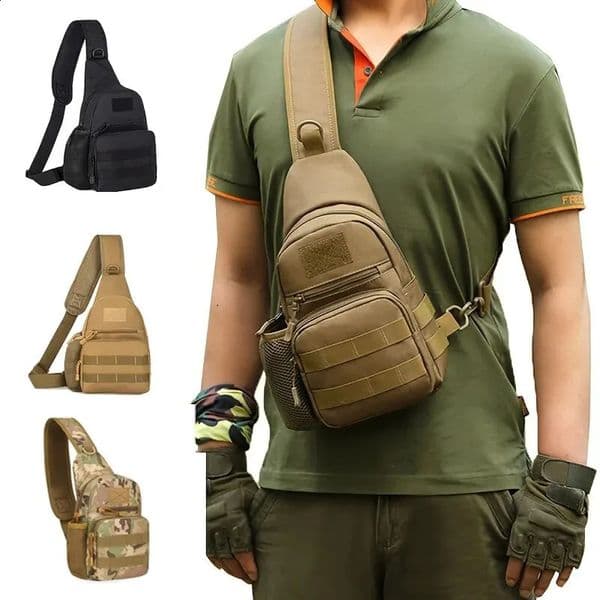 Military Shoulder Bag Trekking Chest Sling Backpack For Hiking Outdoor Camping Fishing 260206