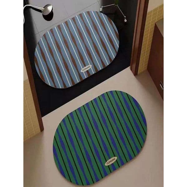 VIKAMA Simple Diatom Mud Floor Bathroom Toilet Doorway Water-Absorbent Non-Slip Foot Mats Home Decoration 26Y0211