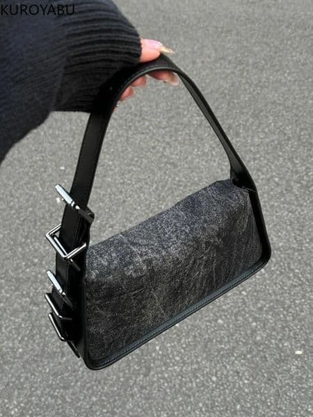 Vintage Fashion Handbag Women Messenger Bag Black Ladies Shoulder Bags for Womens Casual Korean Y2k Bags Bolsos De Mujer 260129