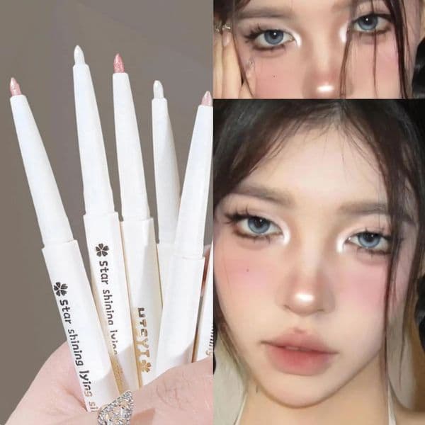 Diamond White Eyelid Highlighter Pen for Brightening Eye Glitter Golden Eyeliner Eyeshadow Stick for Stunning Makeup Results 260126