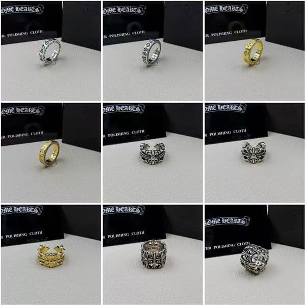 Designer Chromes ring Real 100% 925 Sterling Silver Cross Rings Hip Hop Men And Women High Quality Vintage Cross Open Thai Silver Ring Jewelry Gift chorme ring