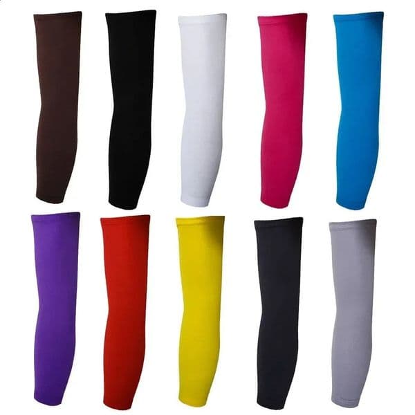 1 Pair Outdoor Sport UV Sun Shield Arm Sleeves Skin Cover Sports Compression Sleeve Basketball Cycling Volleyball Sunscreen 260206