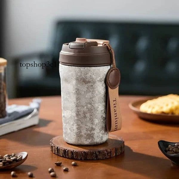 Double Layer Vacuum Flasks Pure Titanium Coffee Cup High-Value Take-Out Portable High-End Exquisite Accompanying