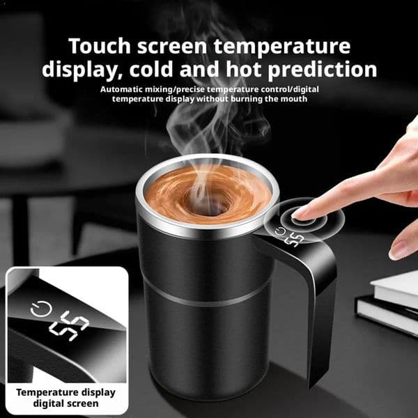 380ML Coffee Cups Electric Automatic Stirring Mug Rechargeable 316 Stainless Steel Mixer Drinkware Touch Magnetic Tea Cup Gifts 260124