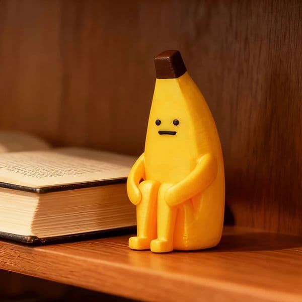 Anxious Banana 3D Printed Figurines Durable Pla Decor for Home Office Car Giftable 123Pcs 260122BJ
