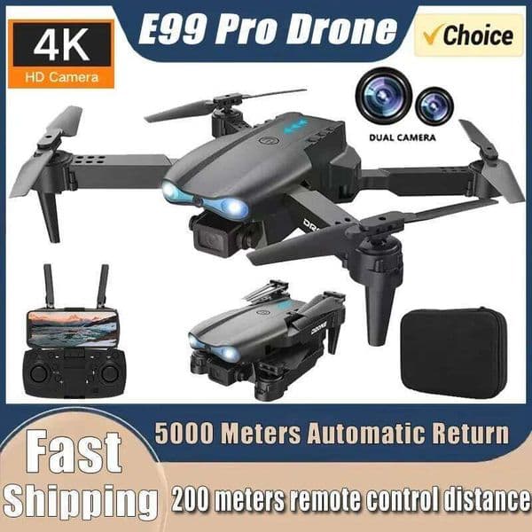 New E99pro Drone 4K Professinal With 1080P Wide Angle HD Camera Foldable Helicopter WIFI FPV Height Hold Gift Toy Kuhangxin