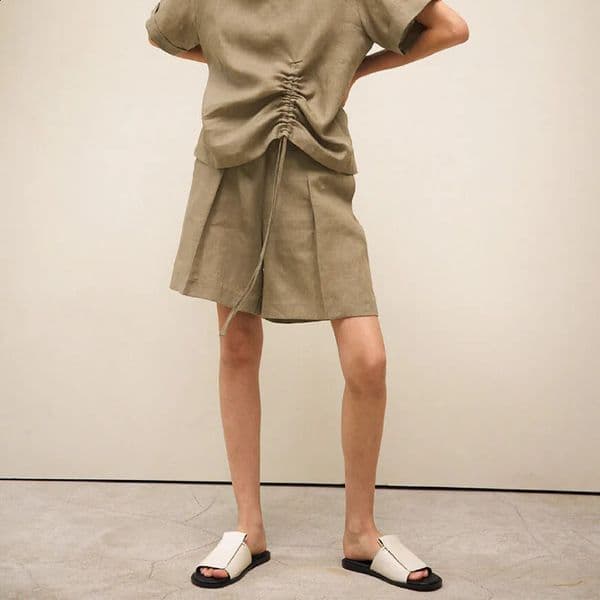 100 Linen Summer Shorts For Women Casual High Waisted Harajuku Streetwear Short Pant Pantalones Cortos 260209