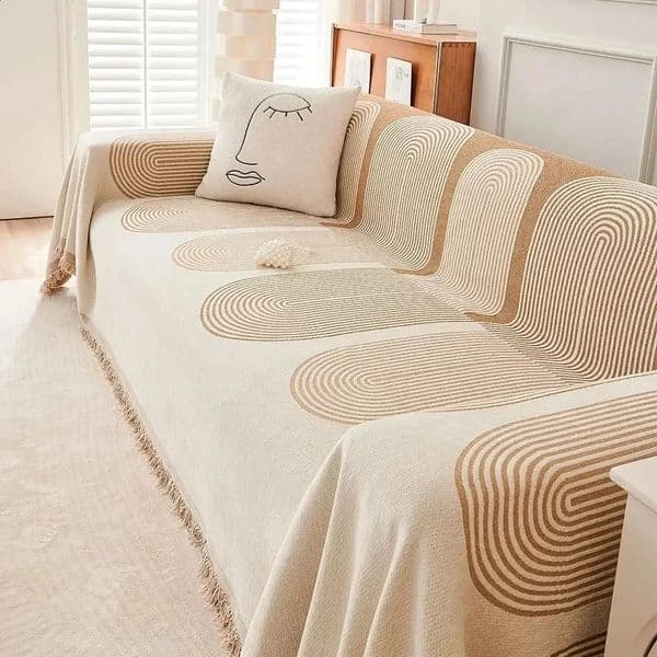 Nordic Tassel Throw Blanket Four Season Sofa Cover Dust Anticat Scratch Protection Carpet Travel Rug Tassels 260122