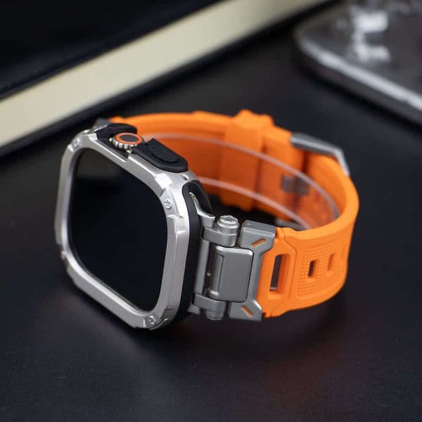 Apple Watch 10 Ultra Explorer TPU Band + Armor Shockproof Case Set