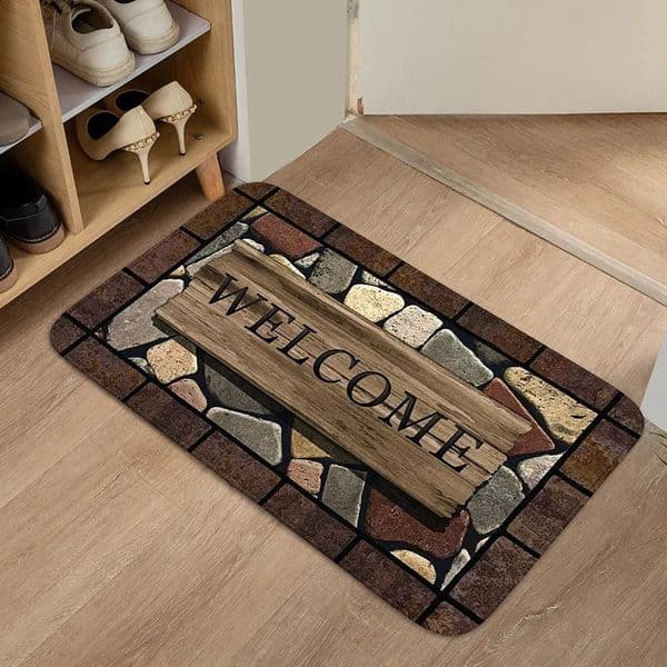 1pc Floral Letter Graphic Door Mat Doormat Carpets Rug Carpet Bath Kitchen Garden Anti-Slip Small Home Kitchen Welcome Mats 260203