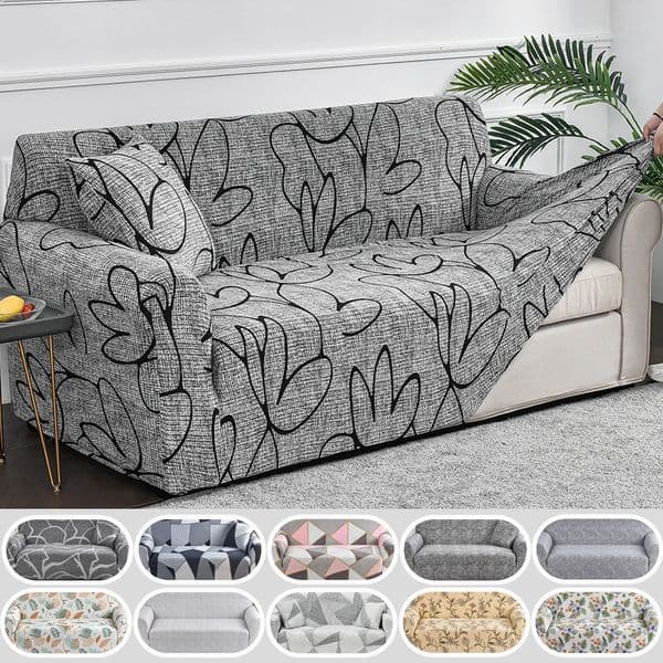 1pc Flower Printed Elastic Sofa Cover Antidirty Spandex Furniture Protector for Bedroom Office Living Room Home Decor 260209