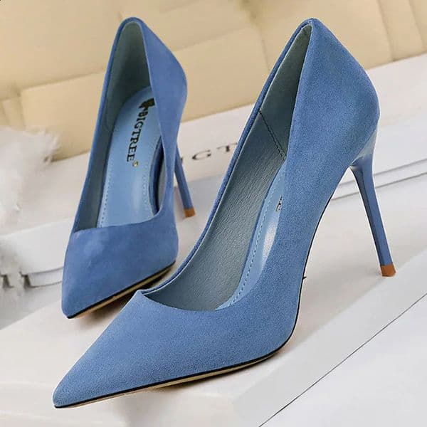 BIGTREE Shoes Women Pumps Suede High Heels Shoes Fashion Office Shoes Stiletto Party Shoes Female Comfort Women Heels 260123