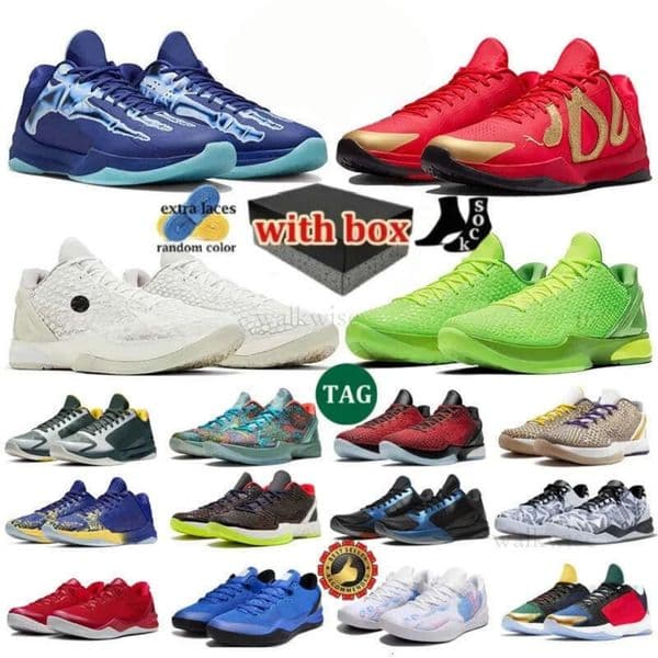 Kobeshoes With Box Designer Mamba Basketball Fashion Mambas 8 Eybl Protro 6 Reverse Grinch What The X-Ray Mens Women Sneakers Trainers Outdoor Shoes