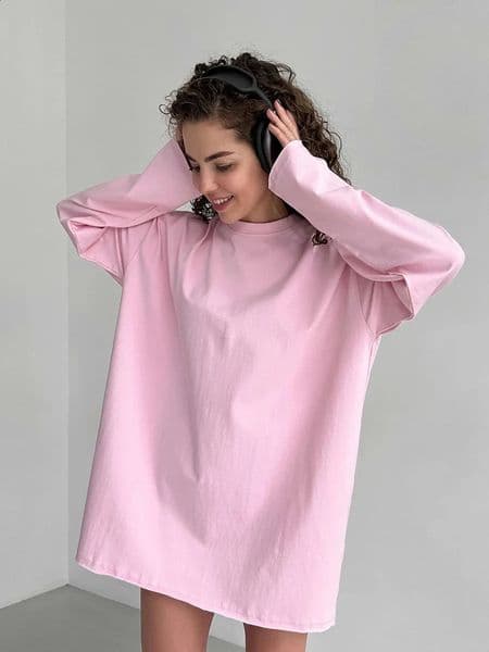 Wolfeel Women Summer 100 Cotton T-shirt Bottoming Spring Basic Fashionable Solid Lady Long Sleeve Loose Tops Shirts 260120