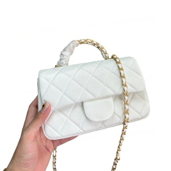 Top designer crossbody bag ladies small handle tote bags chain strap mini quality leather casual refined diamond lattice chic caviar phone purse flap shoulder