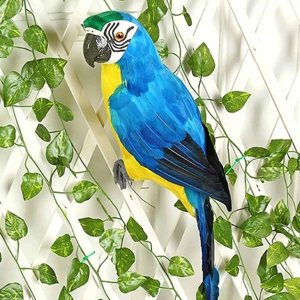 2535cm Handmade Simulation Parrot Creative Feather Lawn Figurine Ornament Animal Bird Garden Bird Prop Decoration Miniature 260205