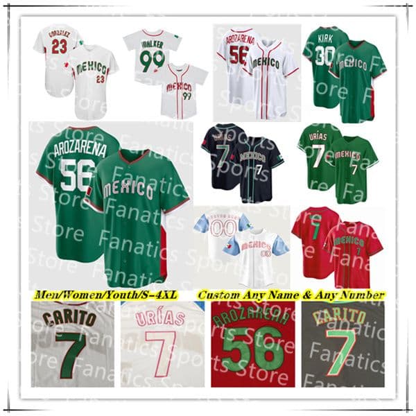 Randy Arozarena Mexico 2026 World Baseball Classic WBC Jerseys Jarren Duran Alejandro Kirk Gerardo Reyes Taijuan Walker Luis Urias Jonathan Aranda Rowdy Tellez 4XL