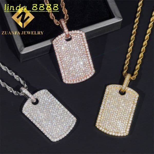 2026New Arrival Hip Hop Pass Diamond Tester Iced Out Fire Jewelry 925 Sterling Silver Fashion Pendant Necklaces Charms for Men