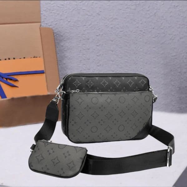 10A Top Qualitys Genuine Leather designer bags 3pcs Detachable Trio black Messenger Bags Men Crossbody 3 in 1 Set women Shoulder Bag Handbags Purse Wallet 2026