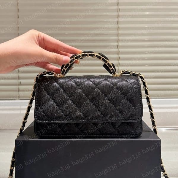 Top designer crossbody bags ladies classic handle tote bag chain strap quality leather casual refined diamond lattice caviar flap shoulder women phone purse high