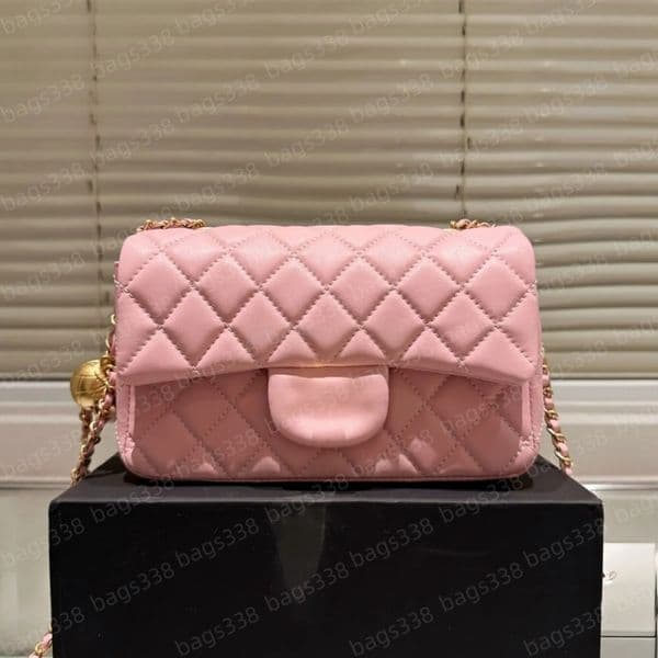 Top designer crossbody bag ladies small handle tote bags handbag chain strap leather quality casual refined diamond lattice caviar women flap shoulder Mini