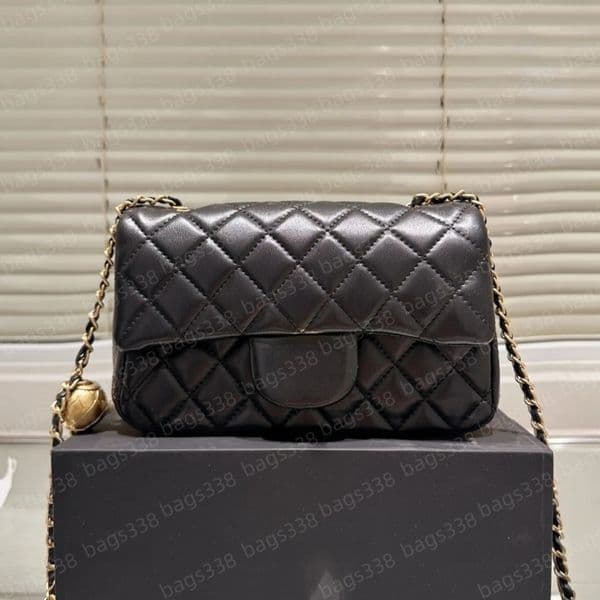 Top designer crossbody bag ladies small handle tote bags chain strap mini quality leather casual refined diamond lattice chic caviar commuter purse flap shoulder
