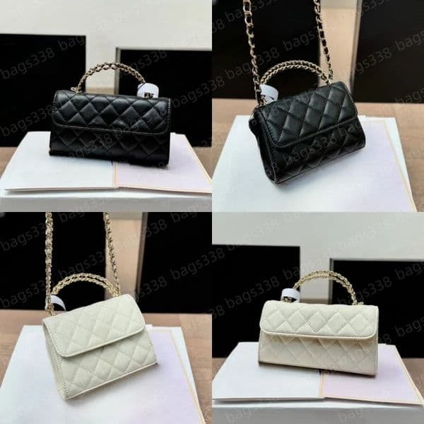 Top designer crossbody bags ladies handle tote chain strap leather quality casual refined diamond lattice caviar women purse classic flap casual shoulder commuter