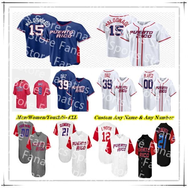 Team Puerto Rico 2026 World Baseball Classic WBC Jersey Javier Baez Lindor Nolan Arenado Willi Castro Martin Maldonado Edwin Diaz Edwin Arroyo Carlos Cortes Moran 4X