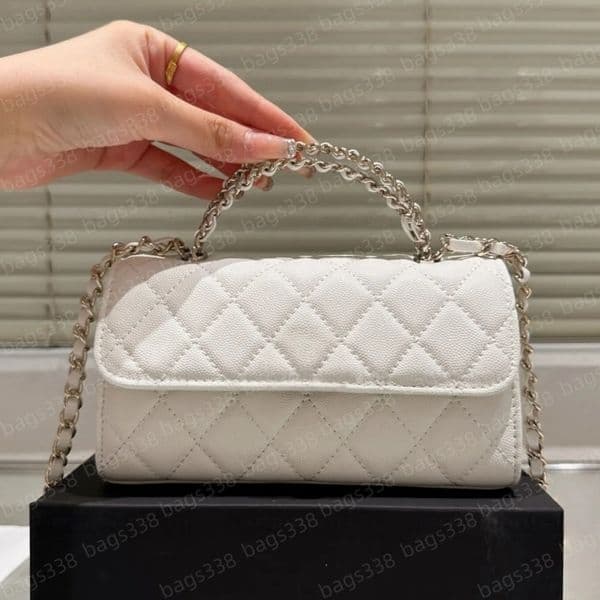 Women top designer crossbody bags handle shoulder ladies tote chain strap leather quality casual refined diamond lattice caviar purse classic casual commuter chic