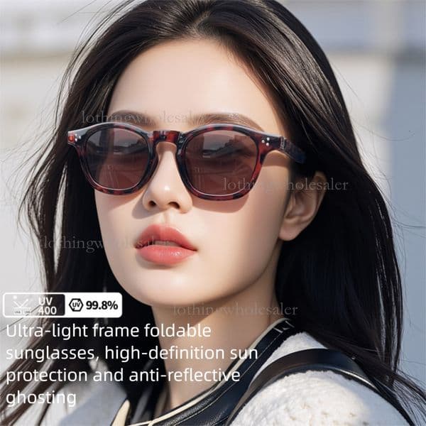 2026 Designer New Foldable UV Resistant Sunglasses Fashionable Luxury Polarized Sunscreen Trend Men's And Women's Sports Cycling Outdoor Glasses
