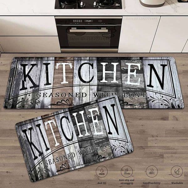 Wood Grain Kitchen Floor Mat Non-Slip Bedside Entrance Rug Long Washable Absorbent Doormat Large High Quality Carpet 26H0211