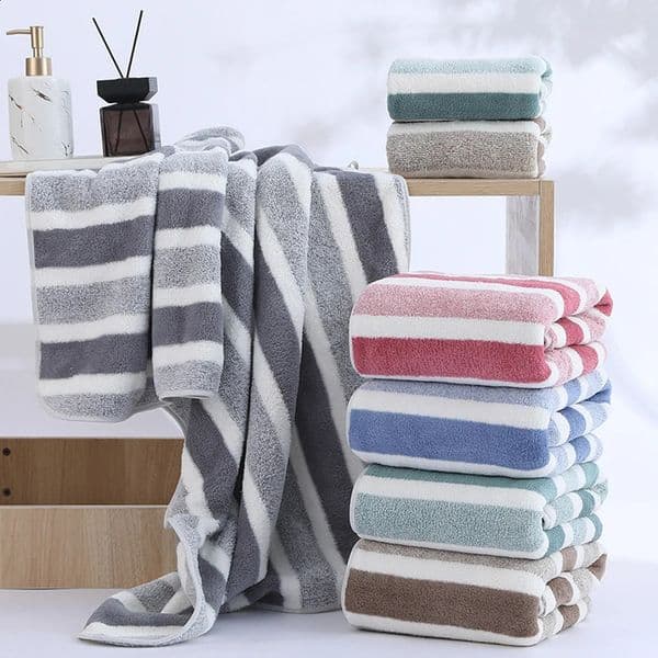Thickened Soft Bath Towel Absorbent Gentle on Skin Cozy Face for Daily Use 260202