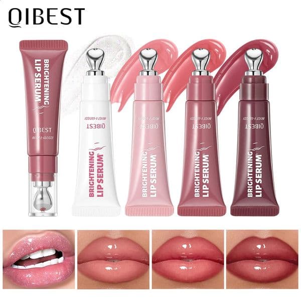 QI Mirror Pearl Lipgloss Long Lasting Lipstick Shine Glitter Lip Glaze Non Stick Cup Jelly Pout Lip Tint Makeup 260208BJ