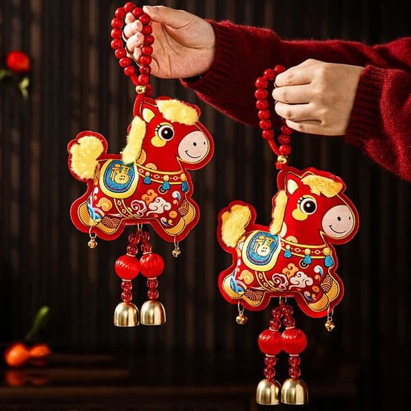 2026 Year Decoration Horse Year Door Tassel Pendant Chinese Spring Festival Hanging Decoration Tet Hanging Ornament 260130