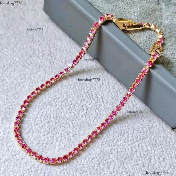 Tennis Women Designer Jewelry Zirconia Bracelets 7.5inch Iced Out Dia Bracelet for Wedding Bijoux Luxe with Box