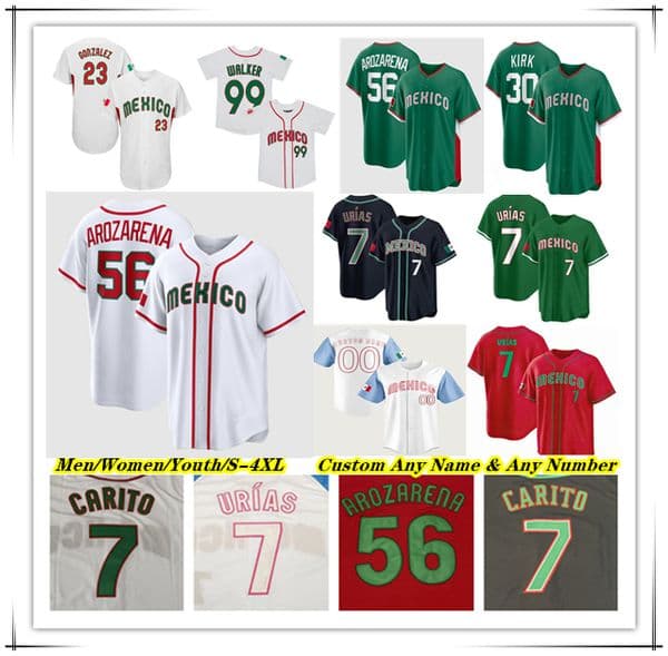 Team Mexico 2026 World Baseball Classic WBC Jersey Randy Arozarena Alek Thomas Jarren Duran Joey Ortiz Nick Gonzales Ramon Urias Jonathan Aranda Alejandro Kirk 4XL