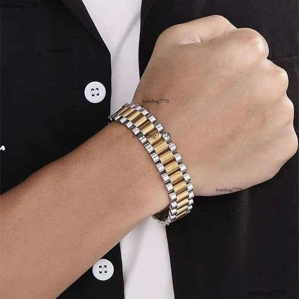 High end neutral new fashion stainless steel strap bracelet multifunctional non fading wristband jewelry