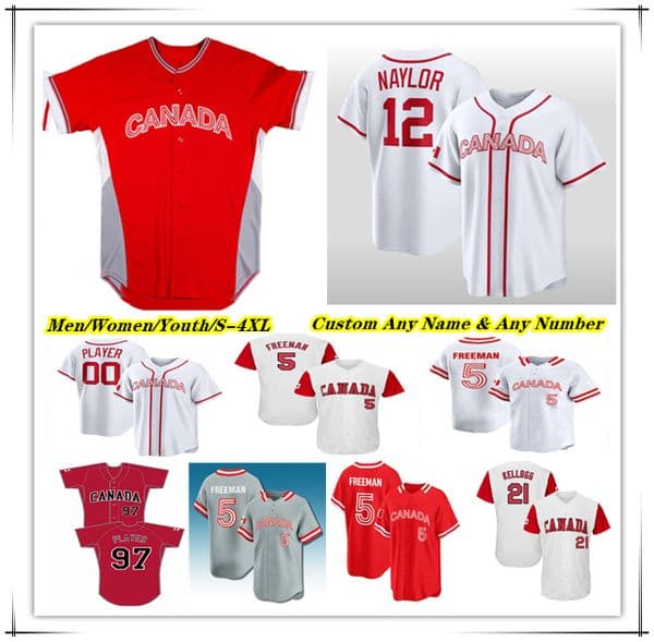 Canada 2026 World Baseball Classic WBC Jersey BO Josh Naylor Tyler O'Neill Abraham Toro Owen Caissie Otto Lopez Denzel Clarke Tyler Black Liam Hicks Edouard Julien 4XL