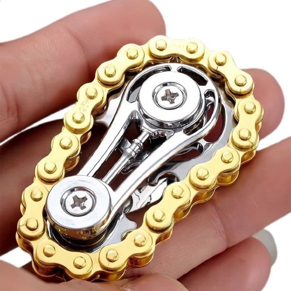 Sprocket Flywheel Flying Top Flying Disk Anti-Anxiety Ornaments Metal Bicycle Chain EDC Rotating Flying Disk Adult Toy 260202